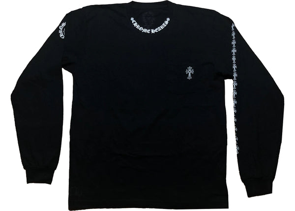 Chrome Hearts Neck Logo Cross Sleeve L/S T-shirt Black